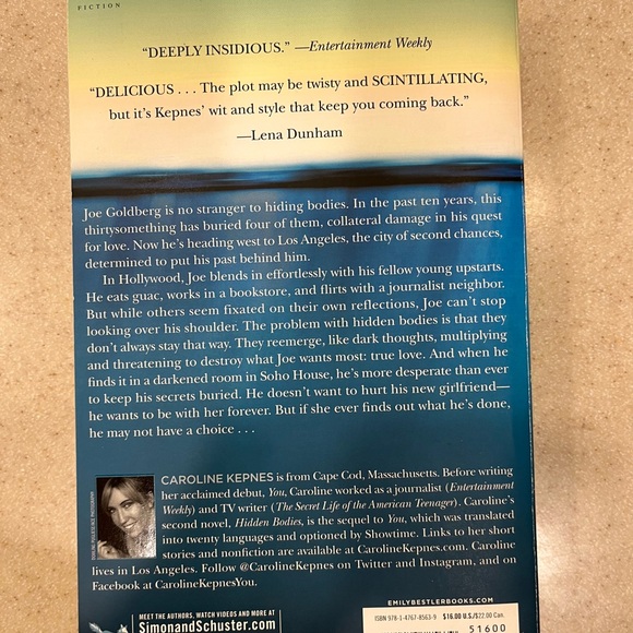 Hidden Bodies by Caroline Kepnes - Blue Book Cover - Picture 2 of 3